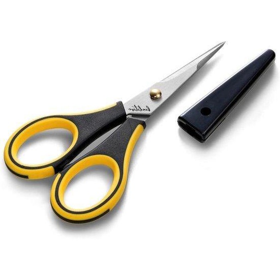 Ciseaux de bricolage de précision avec capuchon de sécurité - lames ultra-tranchantes et poignées antidérapantes en TPR - ciseaux de scrapbooking pour adultes et enfants
