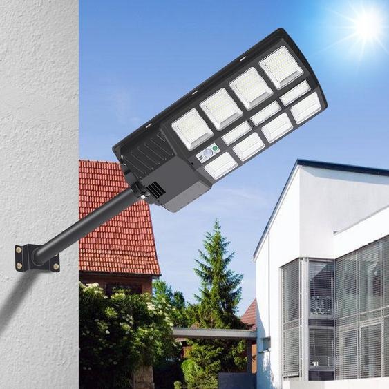Clanmacy 5X 400W Réverbère mural solaire avec détecteur de mouvement Lampe de rue LED