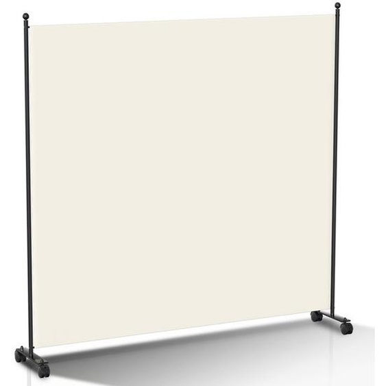 Clanmacy Paravent avec roulettes séparateur de pièce Cloison de Jardin Beige 187x181 cm PARAVENT