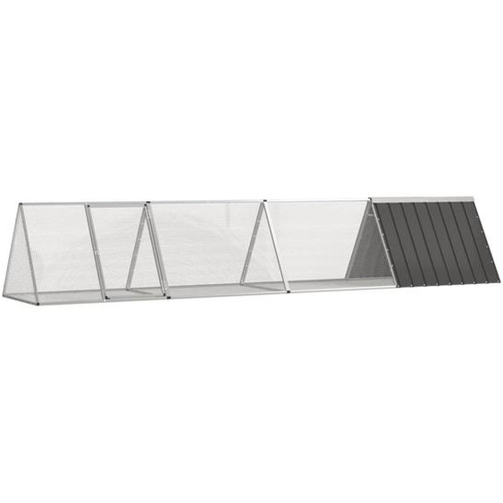 Clapier Anthracite 403,5x80,5x71 cm Acier galvanisé