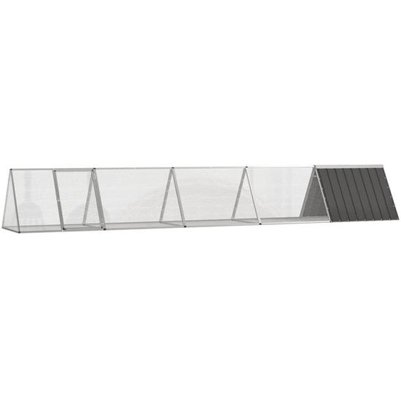 Clapier Anthracite 504,5x80,5x71 cm Acier galvanisé