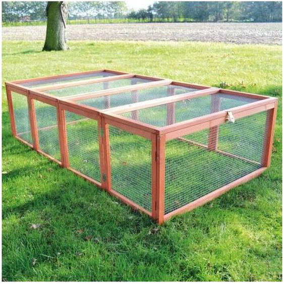 Bb-loisiram - Clapier lapins Rabbit Run exterieur- Cage Mobile -Couleur Bois