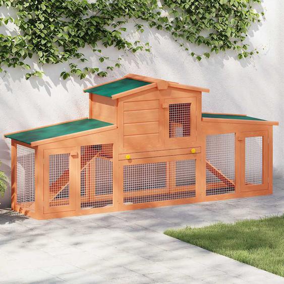 Clapier large pour petits animaux avec toits Bois