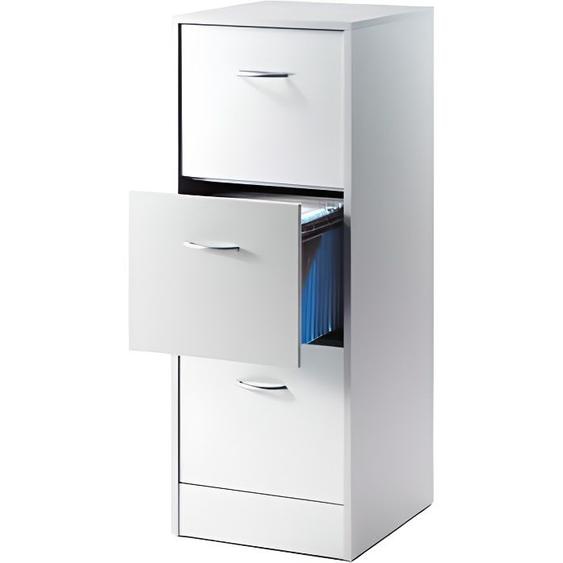 Classeur 3 tiroirs pour dossiers suspendus Contemporain blanc - L 41,4 cm