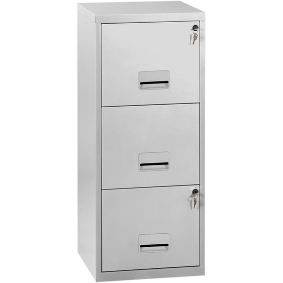 Classeur Métal Pratic - 3 tiroirs - Aluminium