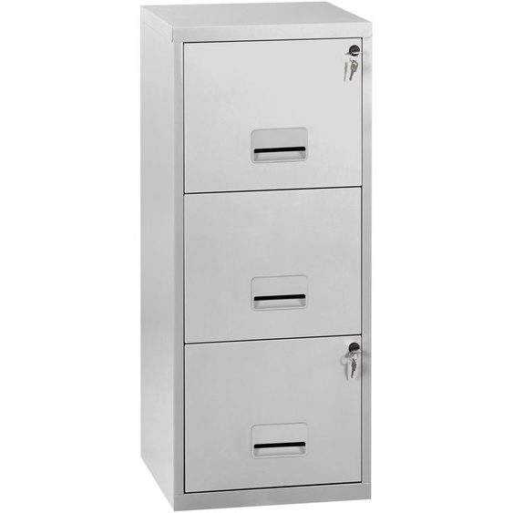 Classeur Métal Pratic - 3 tiroirs - Aluminium