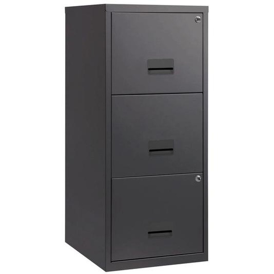 Classeur Métal  Pratic 3 tiroirs pour dossiers suspendus - Noir