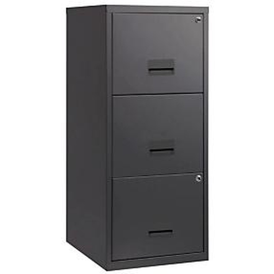 Classeur Métal  Pratic 3 tiroirs pour dossiers suspendus - Noir