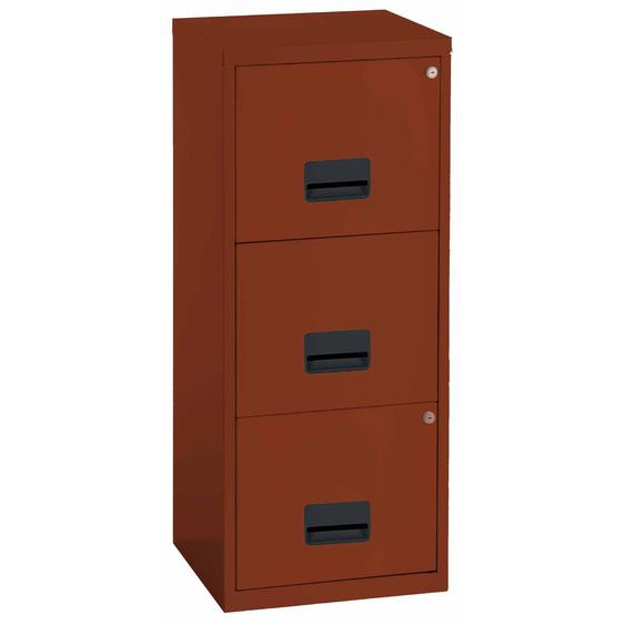 Classeur Métal Pratic 3 tiroirs pour dossiers suspendus - Terracotta