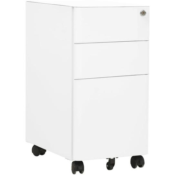 Classeur mobile Blanc 30x45x59 cm Acier