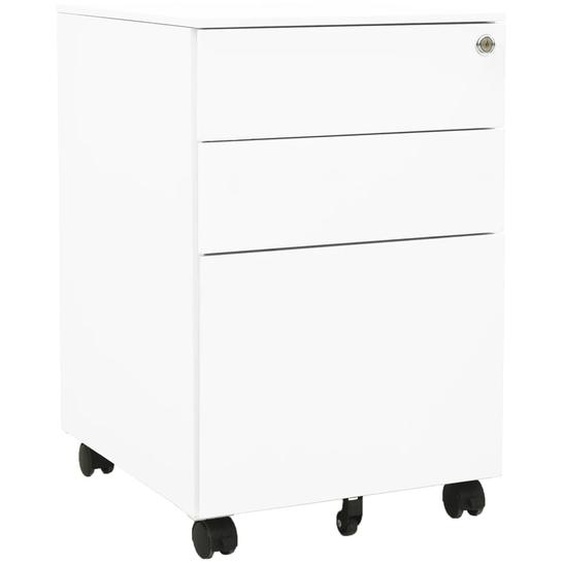 Classeur mobile Blanc 39x45x60 cm Acier