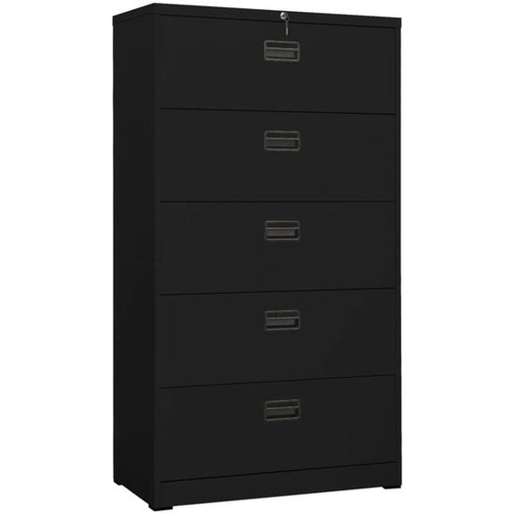 Classeur Noir 90x46x164 cm Acier