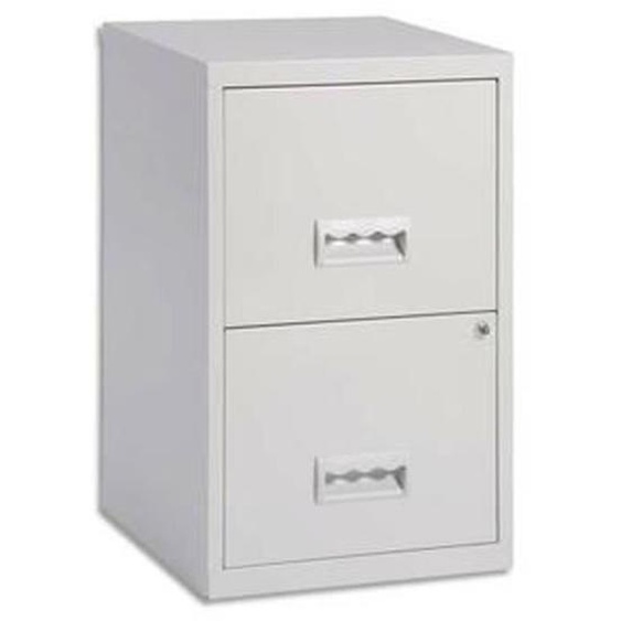 Classeur pour dossiers suspendus 2 tiroirs - Dimensions : L40 x H66 x P40 cm gris