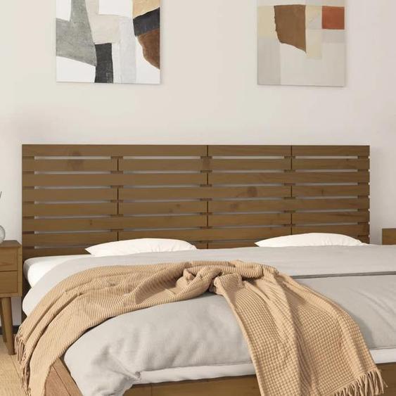 Classique Tête de lit murale Marron miel 166x3x63 cm Bois massif de pin Pour cadre de lit 63,33 Kg