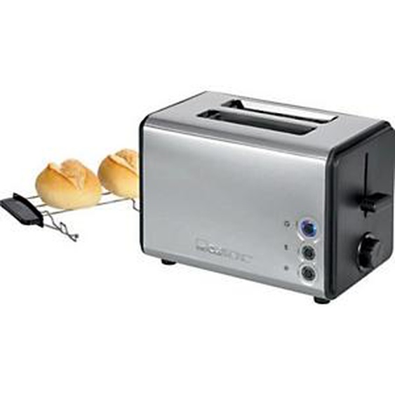 CLATRONIC Toaster à 2 tranches TA 3620, noir / acier inox