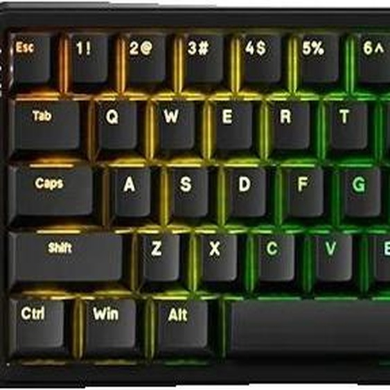 Clavier filaire à ondes magnétiques pour le jeu, 68 touches, filaire, rétroéclairage multicolore, noir