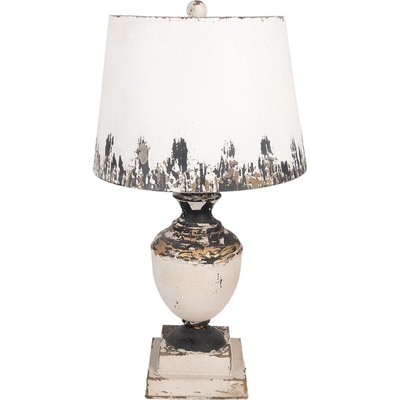 Clayre & Eef 6LMC0110 Lampe de table beige 32x60cm style ancien