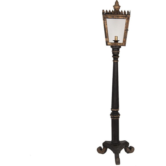 Clayre & Eef Lampadaire 44x40x172 cm Noir Bois Doré