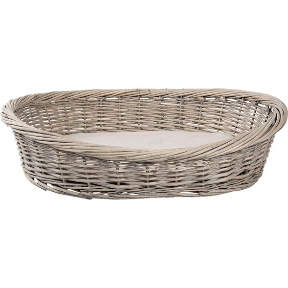 Clayre & Eef Panier pour chien 74x57x19 cm Gris Rotin