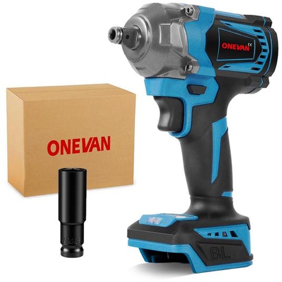 Clé à choc sans fil 950Nm Clé à choc 1/2 pouce sans balais pour pneus de voiture, échafaudage et montage automobile, Sans batterie