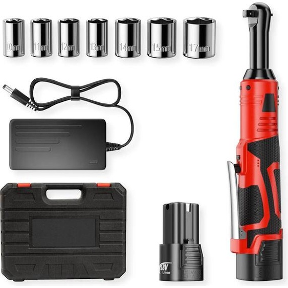 Clé à cliquet angulaire sans fil - 18 V - Couple de 50 Nm - Carré de 9,5 mm - Sans fil Rechargeable - Batterie incluse - Blanc