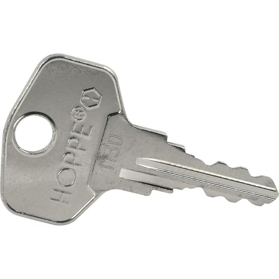 Clé de rechange Hoppe pour poignées de fenêtre verrouillables - Clé de verrouillage 4W1130, acier nickelé