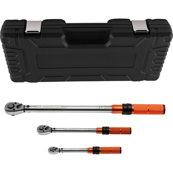 Clé dynamométrique 3 pièces 5-25 10-60 40-220 Nm à cliquet en aluminium, coffret