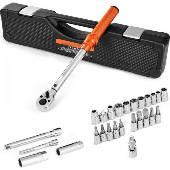 clé dynamométrique à cliquet 3/8 5-60N.m - Orange double face - Outil de réglage précis du couple