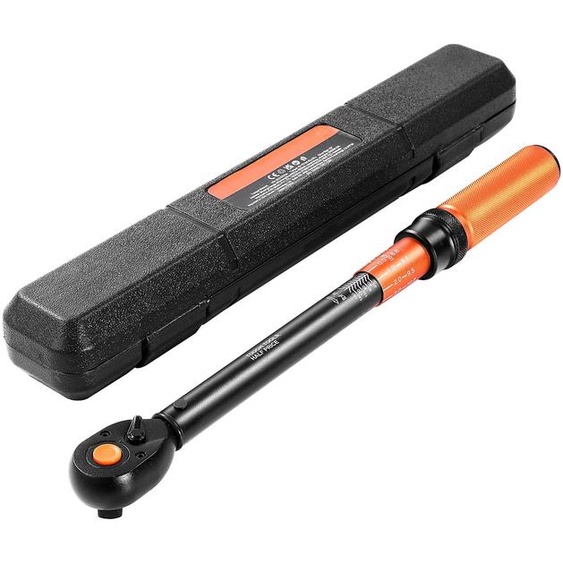 Clé dynamométrique à cliquet SucceBuy, entraînement 1/2 pouce 13,6-230,5 N.m, jeu de clés dynamométriques à double échelle, 72 dents ±3 % précision, acier allié pour réparation automobile Orange