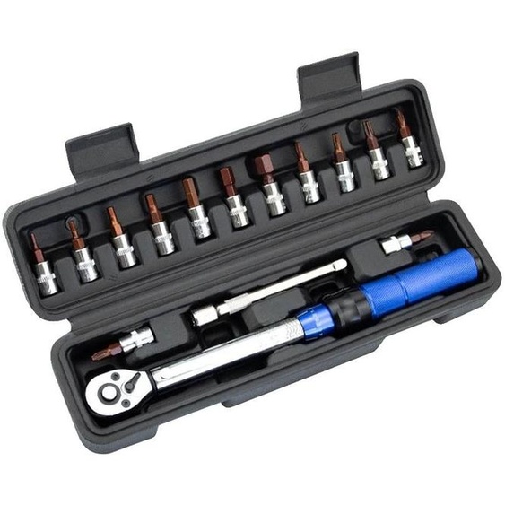 Clé dynamométrique, acier haute résistance, entraînement 1/4 pouce, plage de 2,0 à 25,0 Nm, poids 0,5 kg, convient pour diverses réparations de vélos