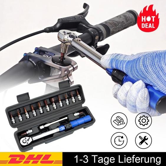 Clé dynamométrique en acier au chrome-vanadium, entraînement 1/4, 1,5-17,7 ft-lbs