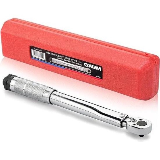 Clé dynamométrique réglable à cliquet, entraînement 1/4, SAE 20-200 inch-pound, acier au chrome-vanadium, longueur 10,75