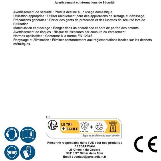 Clé Mixte 41 mm - Acier 40Cr-V - Embout Ouvert et Fermé - Résistante et Durable - D-Work