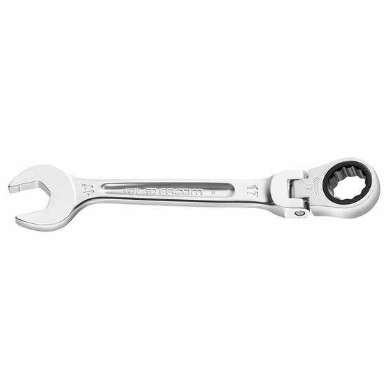 Clé mixte à cliquet articulée métrique diamètre 17mm longueur 191mm - FACOM - 467BF.17