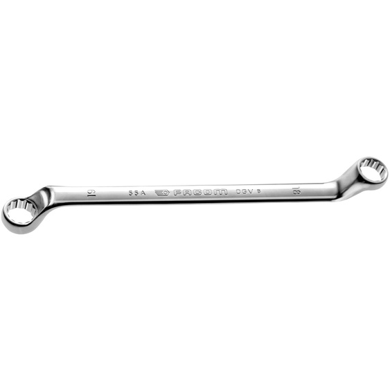 Clé polygonale contrecoudée métrique diamètre 38x42 mm longueur 455 mm FACOM 55A.38X42