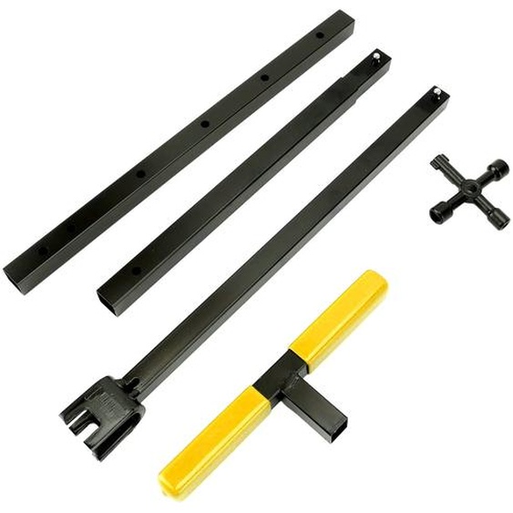 Clé pour compteur deau, poignée en T pliable, acier, outil de coupure deau multifonctionnel pour la réparation