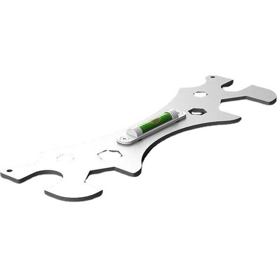 Clé sanitaire multifonctions en acier inoxydable - avec niveau à bulle pour salle de bain & montage de tuyaux