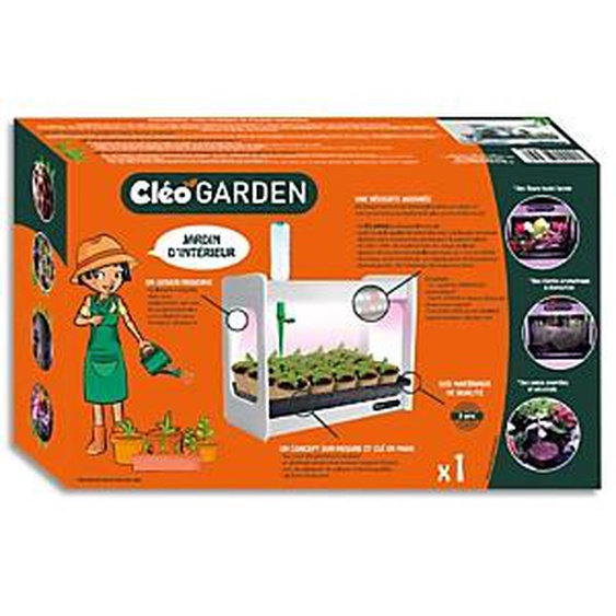 CLEOPATRE Kit Maison verte autonome, éclairage LED + 2 plateaux + programmateur + système darrosage