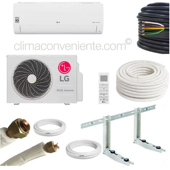 Lg avec kit dinstallation 5 mètres – Mono-split 12000 btu – 3.5 kw S012ET, a++, climatiseur reversible mural split fixe - gamme professionnelle