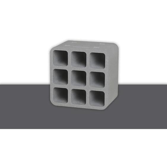 Casier à bouteilles - CLIMAPOR - Cube - Gris - 9 bouteilles - Empilable