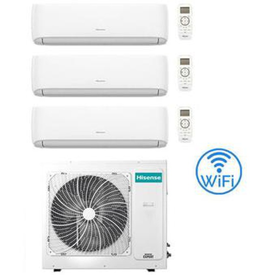 Climatiseur Hisense Hi Comfort Wifi R32 Trial Split Inverter 9000 + 9000 + 12000 btu avec eu. 3AMW62U4RJC Classe a++/a+