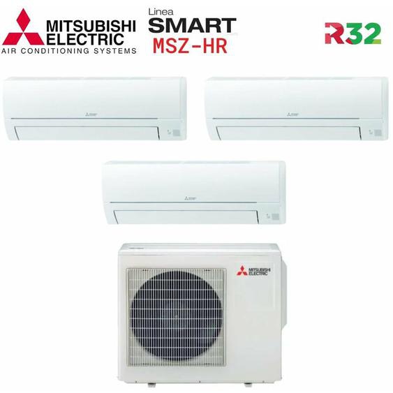 Mitsubishi Electric - Climatiseur réversible Tri-split msz hr 9000+9000+12000 btu a++