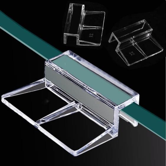 Clips de fixation 20 pièces - Support en acrylique - Clips universels pour couvercles - Transparent - Adaptés aux aquariums sans rebord - Pour une épaisseur de verre jusquà 5 mm - Clips pour aquarium