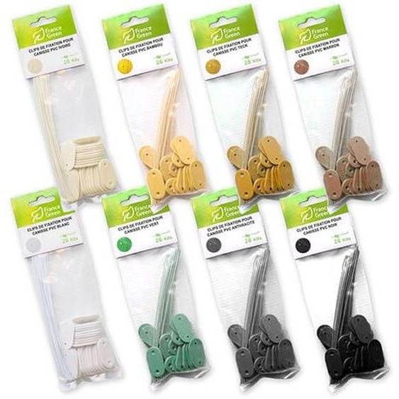 Clips de fixation canisse PVC : couleur Noir