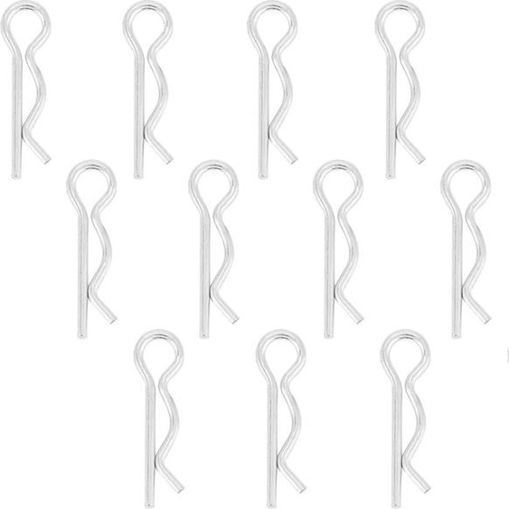 Clips R-Splint 1,2 x 20 mm, zingués, goupilles de sécurité, clips à ressort, épingles à cheveux