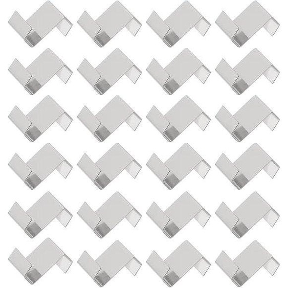 Clips RVS en Z pour verre, 100 pièces, pour serre de jardin.