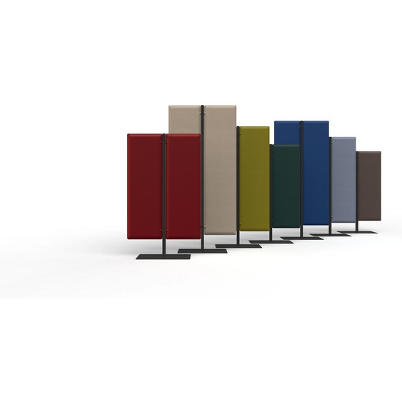 Cloison acoustique Moody H. 160 cm - Tissu Bleu - Fixation Aluminium