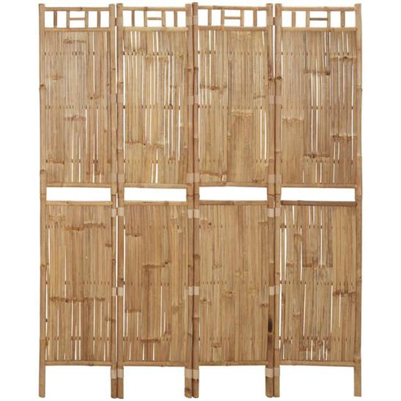 Cloison de séparation 4 panneaux Bambou 160x180 cm