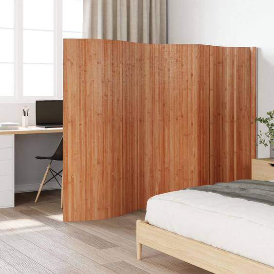 Cloison de séparation marron 165x400 cm bambou