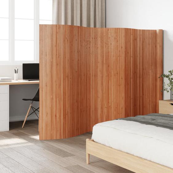 Cloison de séparation marron 165x600 cm bambou